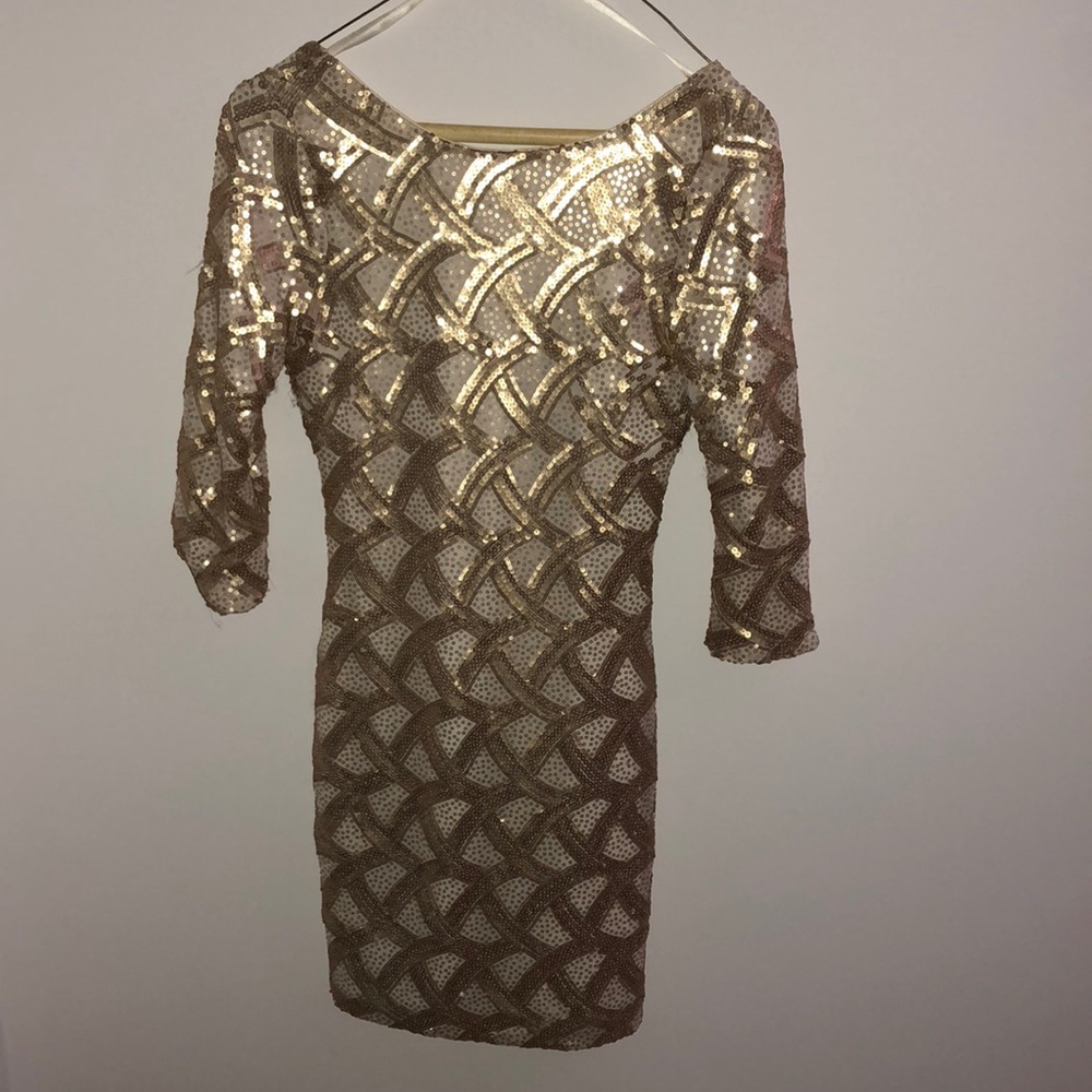 Gold and white dress